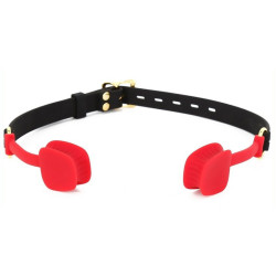 KINKgear Bâillon en silicone Zen Open Noir-Rouge